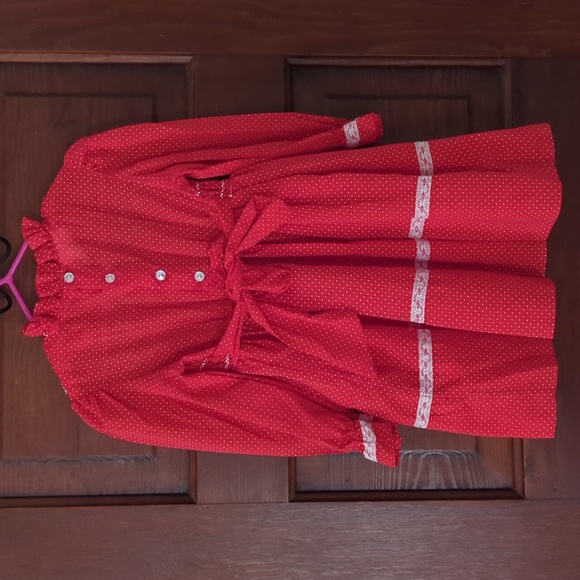 Girls Polly Flinders Hand Smocked Dress - Picture 4 of 5